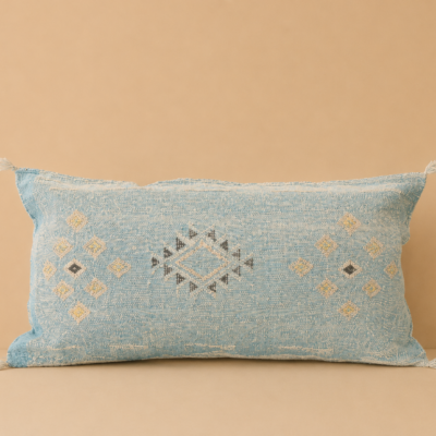 sabra_silk_kussen_lichtblauw_Handgemaakt_marrakesh