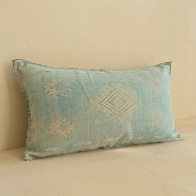 sabra_silk_kussen_turquoise_Handgemaakt_marrakesh