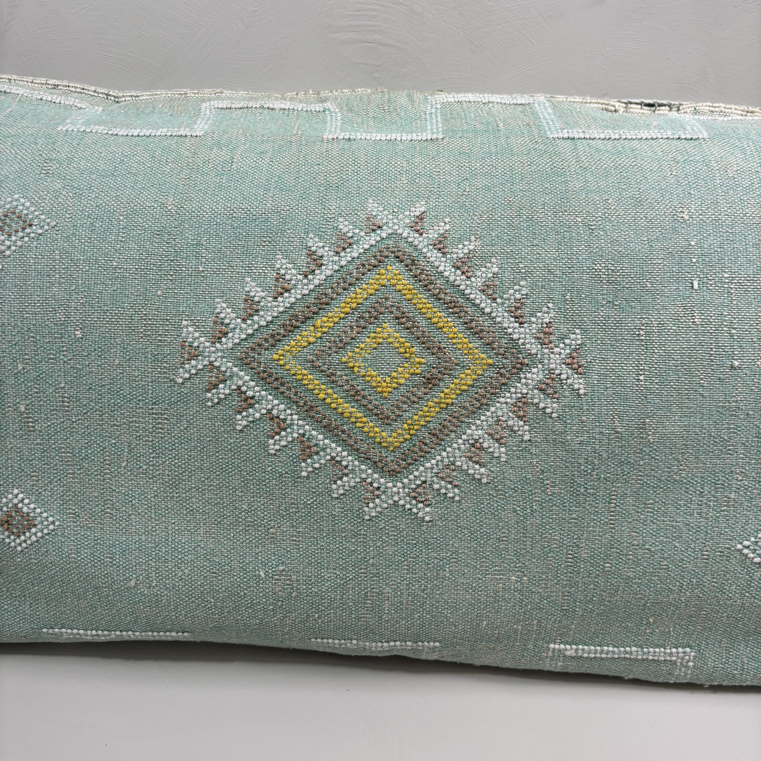 Handgemaakt Sabra Silk Kussen - Turquoise 95x50 cm - Afbeelding 3