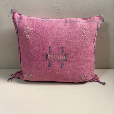 Marokkaans Sabra Silk Kussen Felroze - 50×50 cm