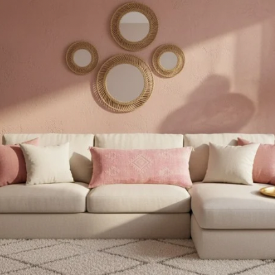 Sabra Silk Kussen Lichtroze - 95x50 cm