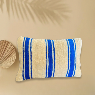 Blauw wit boujaad kussen - Handgemaakt Marokko - Casa with a Soul