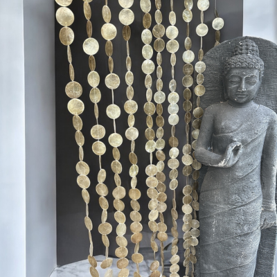 Capiz schelpen slinger 180 cm voor binnen of buiten - Handgemaakt Bali - Casa with a Soul