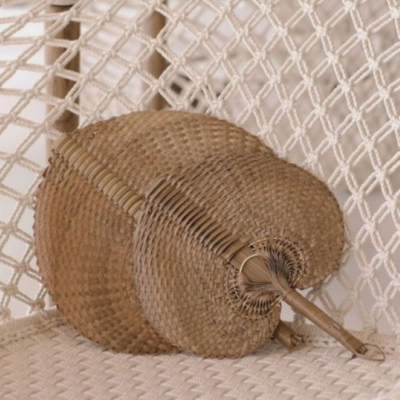 Handgemaakte palmwaaier 31 cm, handgemaakt Bali - Casa with a Soul