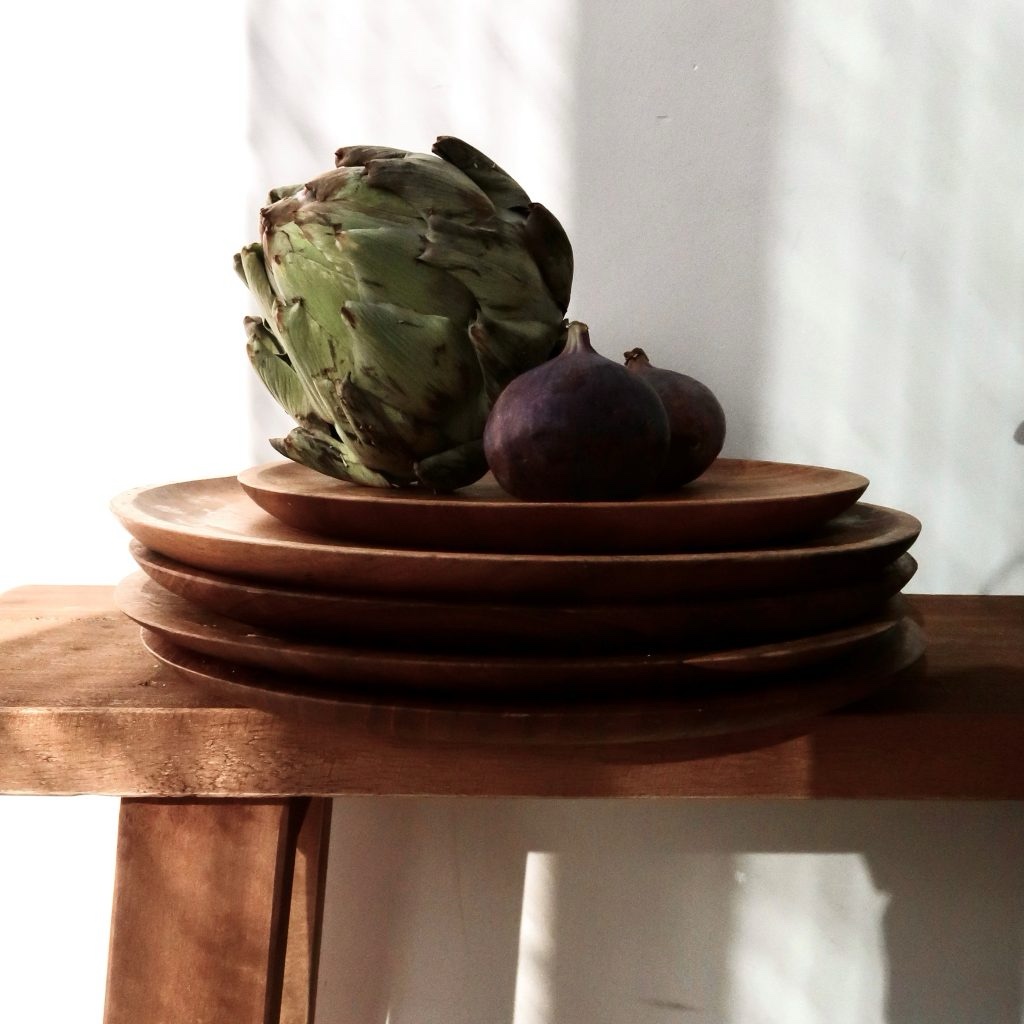 Teak houten bord 25 cm - Handgemaakt Bali
