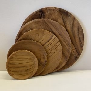 Teak houten bord 25 cm - Handgemaakt Bali