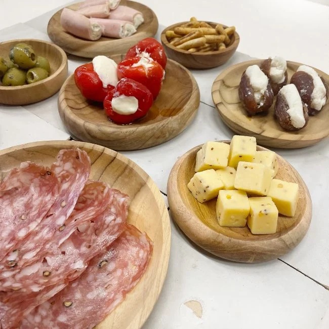 Teak houten schaaltje 15 cm - Handgemaakt Bali