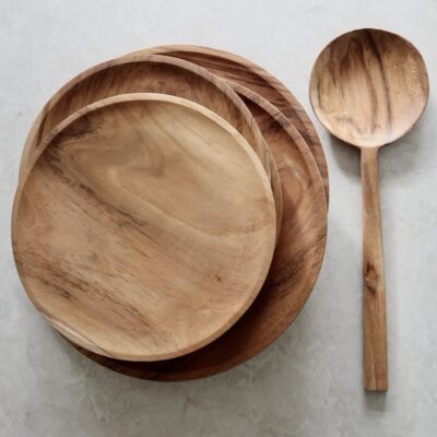 Teak houten spatel 30 cm - Handgemaakt Bali