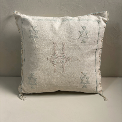 Sabra Silk Kussen Wit 45x45 cm - Marokko Handgemaakt