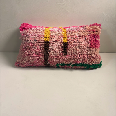 Marokkaans Berber kussen felroze - 60x35 cm