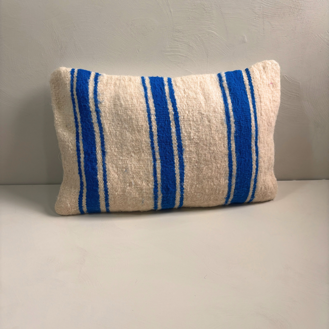 Boujaad kussen blauw-wit 60x40 cm - Afbeelding 2