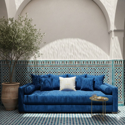 Sabra Silk Kussen Lichtblauw - 45x45 cm