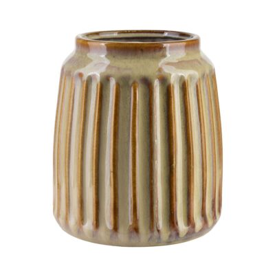 Bruine Keramische Vaas – Handgemaakt in Marokko