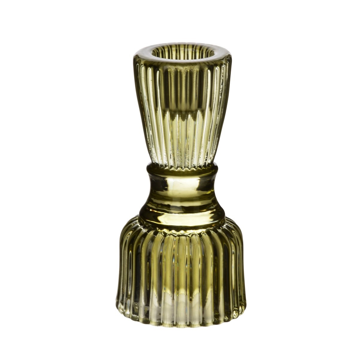 Groene Glazen Kandelaar – Mondgeblazen in Marokko