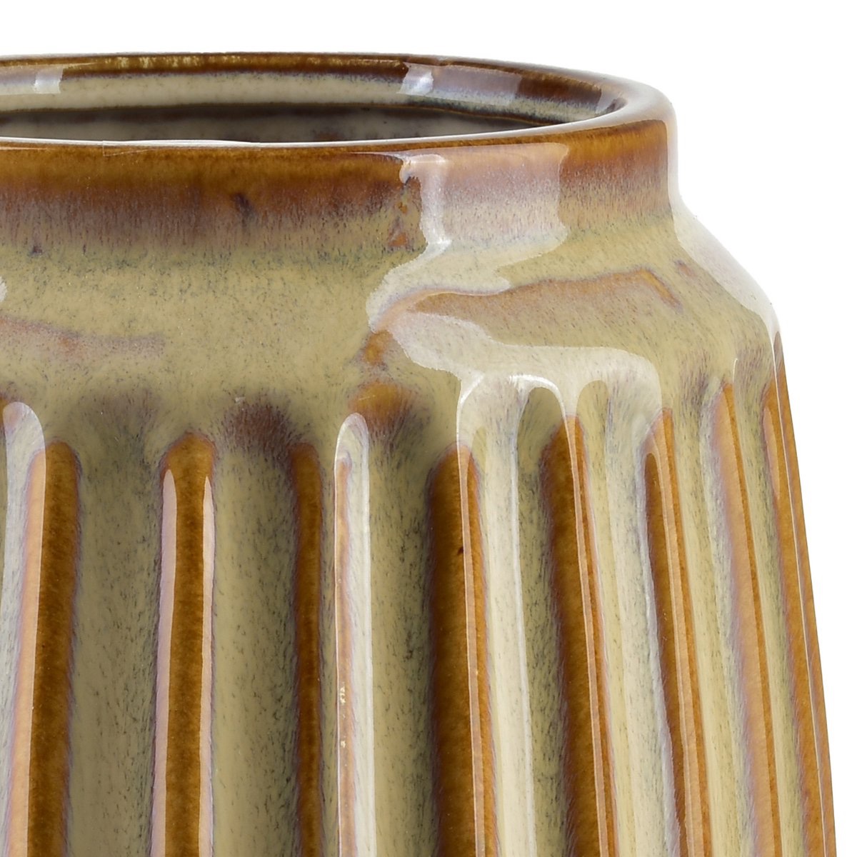 Bruine Keramische Vaas – Handgemaakt in Marokko - Afbeelding 3