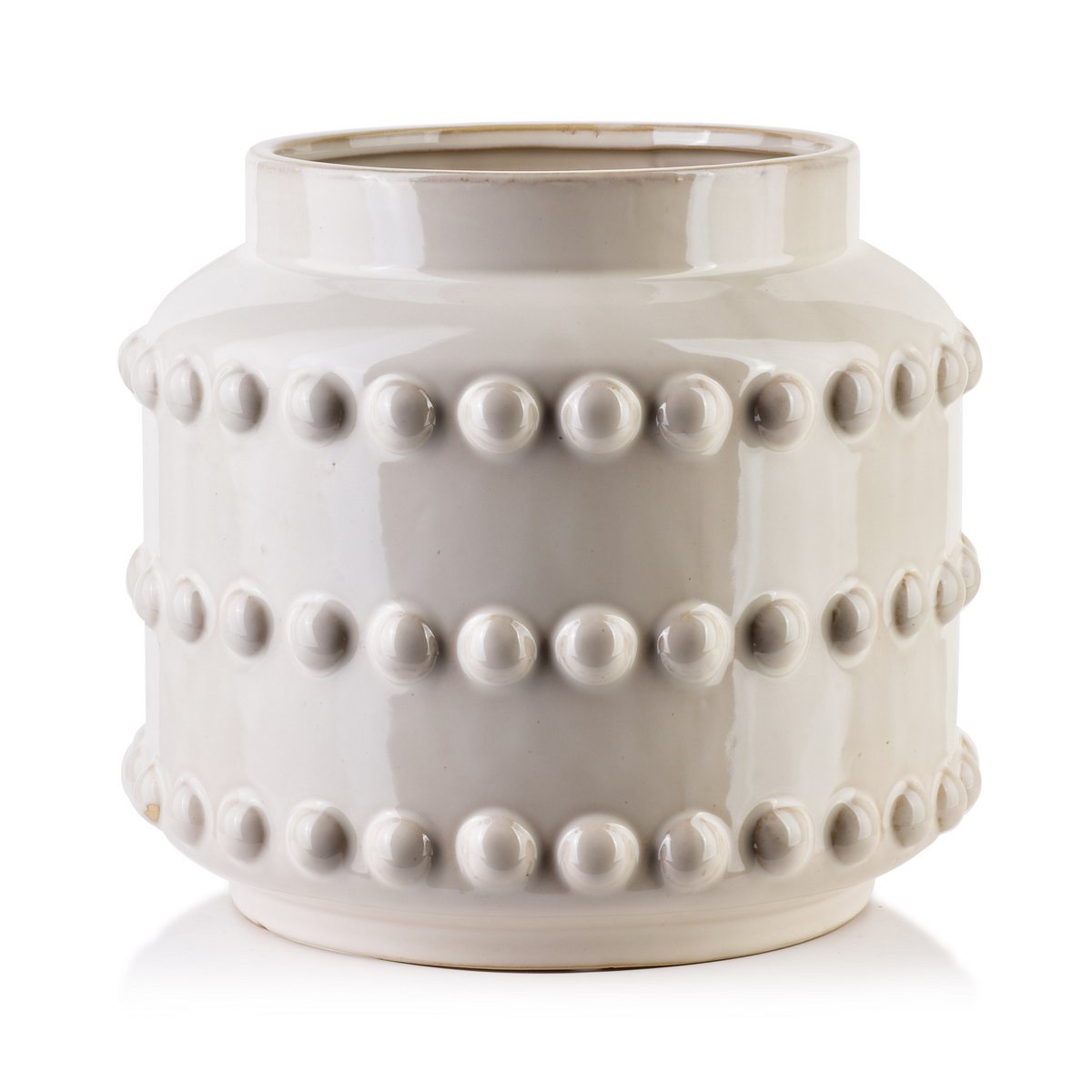 Beige Keramische Vaas – Handwerk Marokko