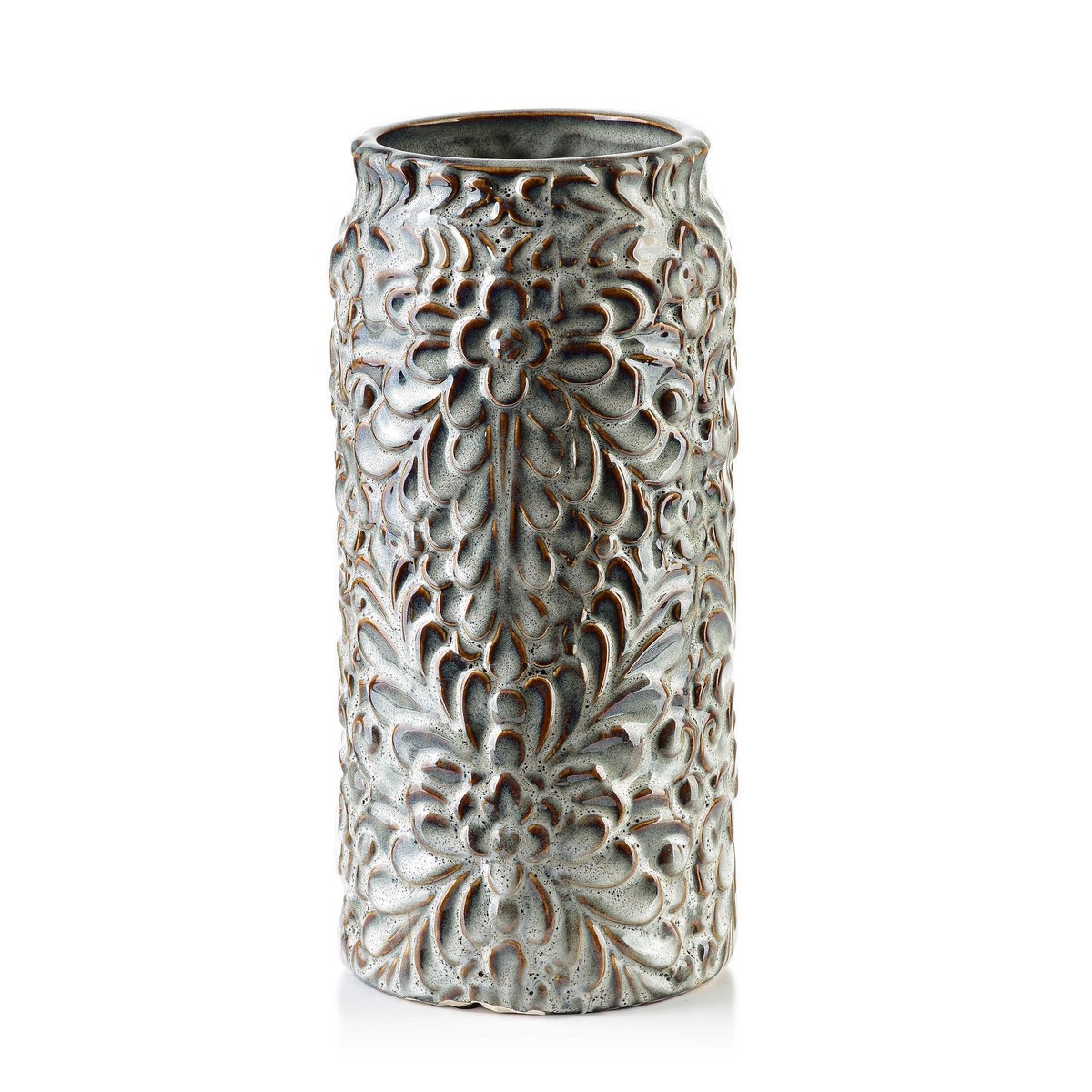 Bruin-Beige Keramische Vaas – Handgemaakt
