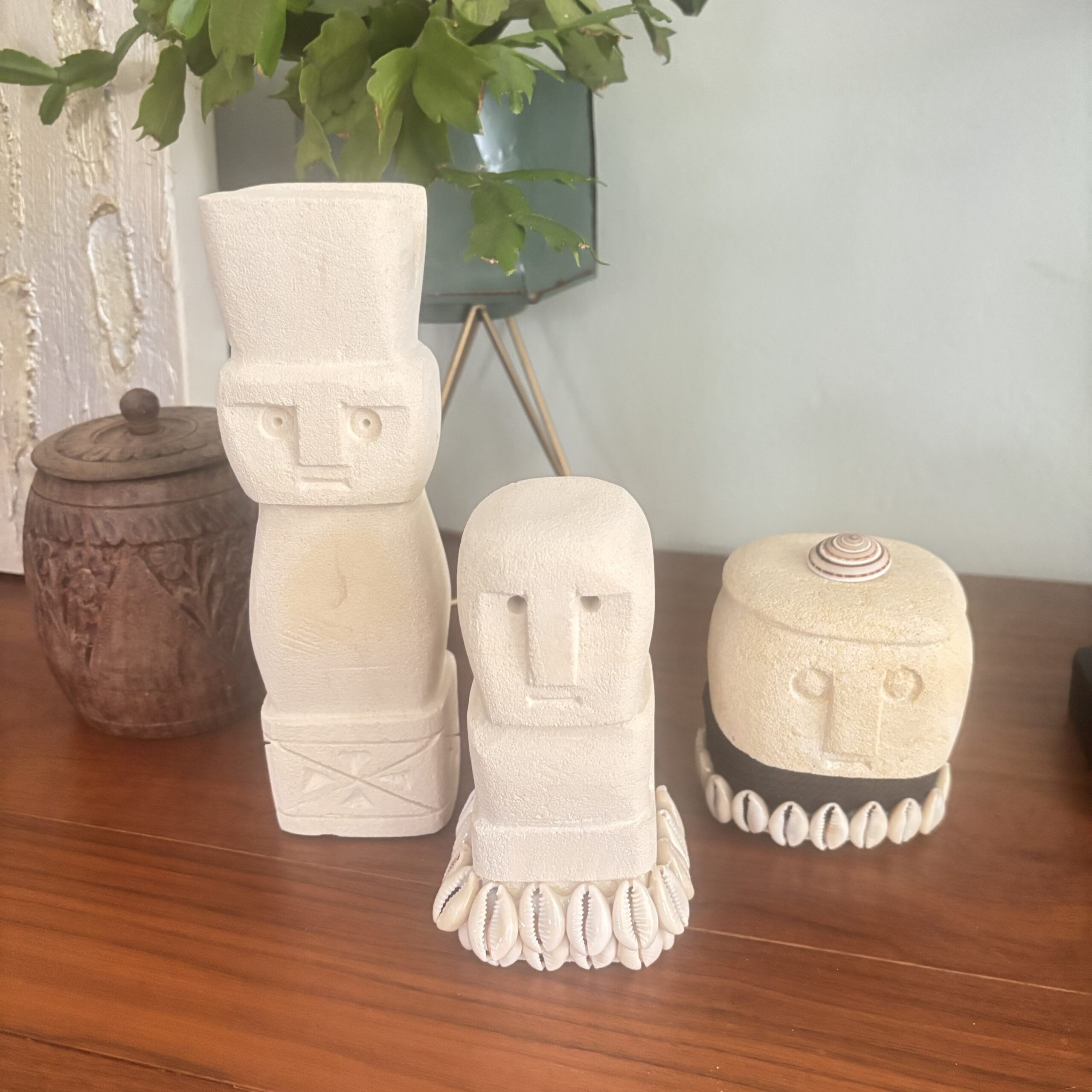 Stone Men met Schelpen – Handgemaakt