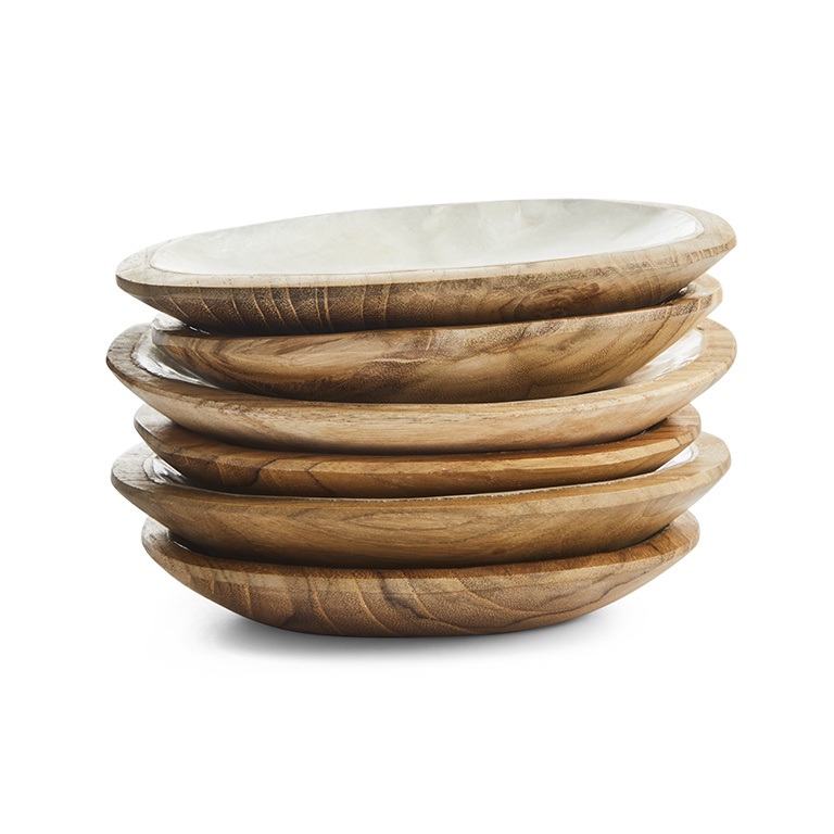 Houten Schaaltje van Capiz Schelp – Handgemaakt Bali - Afbeelding 4