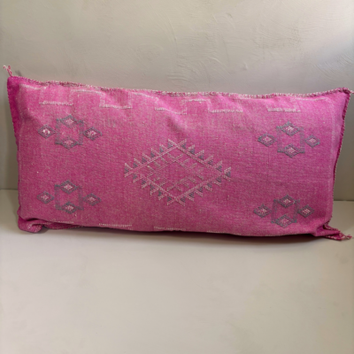 Handgemaakt Sabra Silk Kussen - Fuchsia 95x50 cm