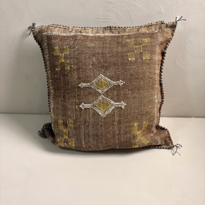 Sabra Silk Kussen Bruin 45x45 cm – Marrokko