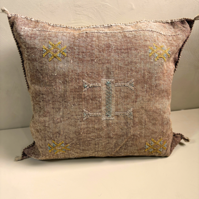 Sabra Silk Kussen Lichtbruin 50x50 cm | handgemaakt