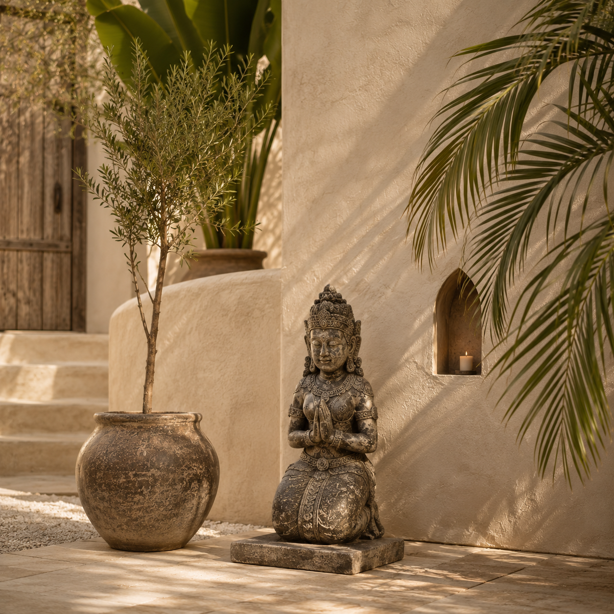 6ea42194-0d45-4c6c-a78d-d1c08a408635 Tuinbeelden en handgemaakte potten van natuurlijke materialen. handgemaakt in Bali en Marokko door ambachtslieden