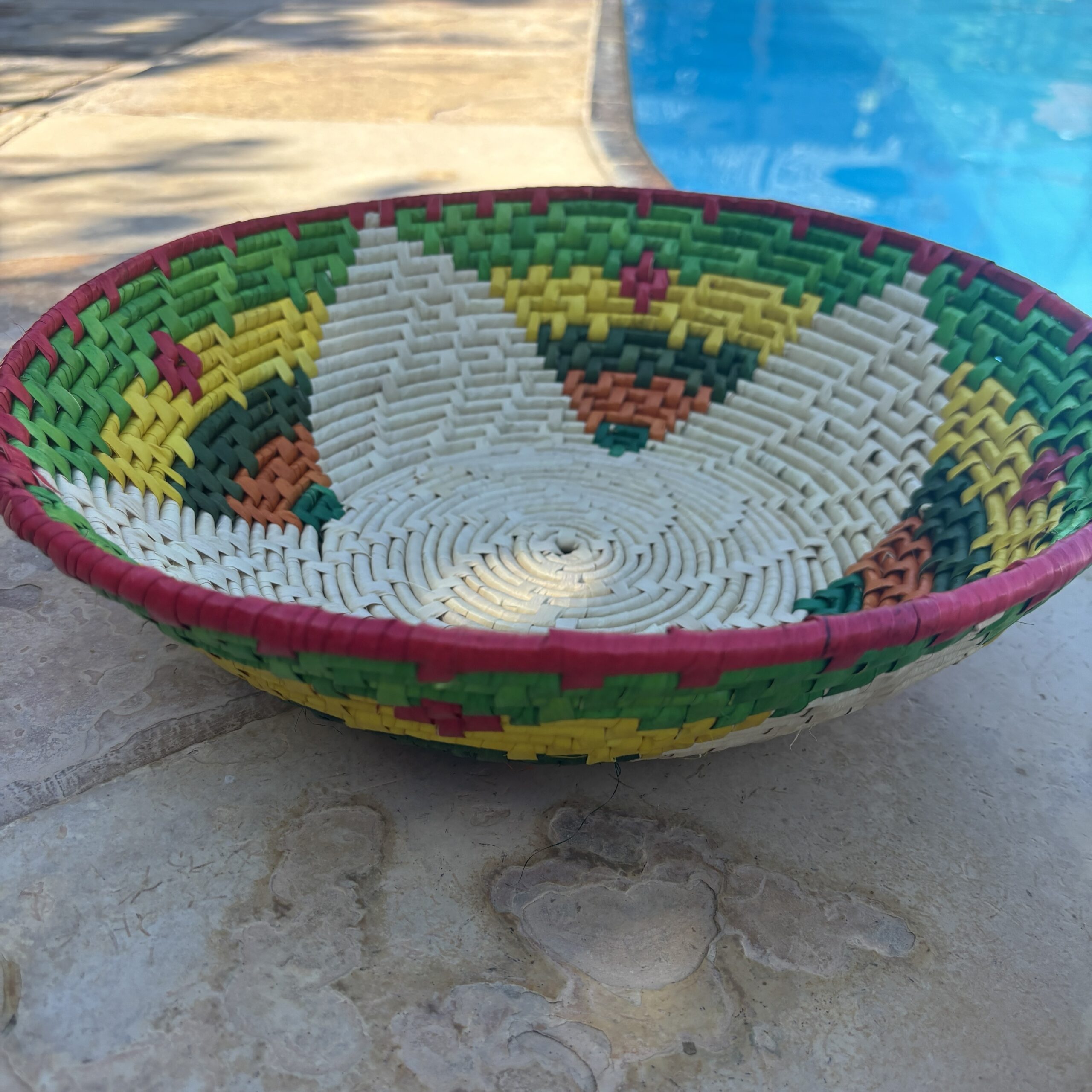 Multicolor handgeweven schaal uit Brazilië - Afbeelding 3