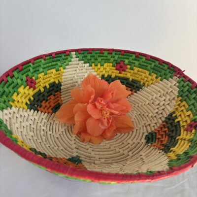 Multicolor handgeweven schaal uit Brazilië