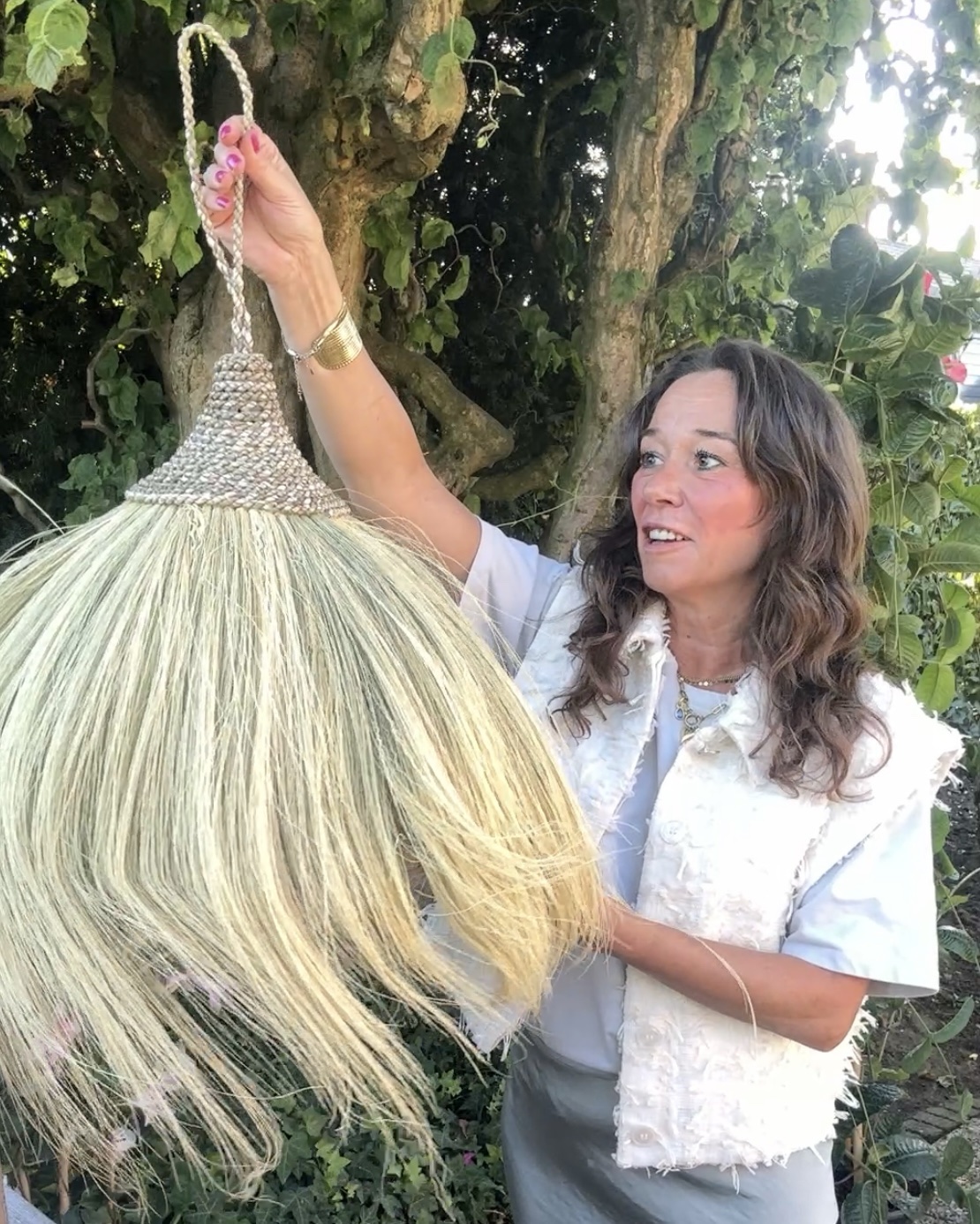 Handgemaakte Bohemian Lampenkap uit Bali - Afbeelding 3
