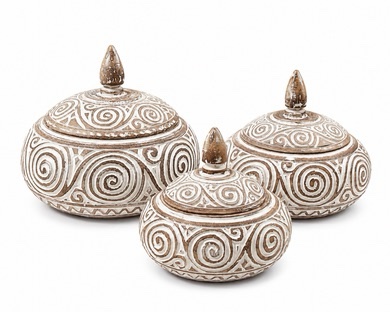Amara – Handgemaakte houten pot met deksel maat S of M - Afbeelding 2