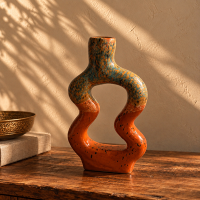 Organische keramiek sculptuur Terracotta uit Fez– 26 cm